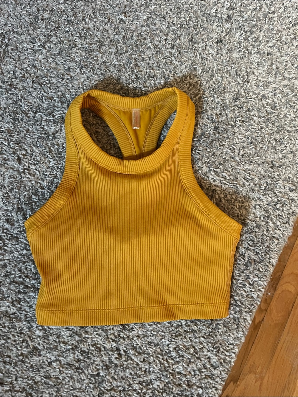 Ribbed Racerback Crop Top built in sports bra- free people